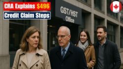 CRA Releases Full December Payment Date for $496 GST/HST Credit — Updated Deposit Schedule and Claim Steps Explained